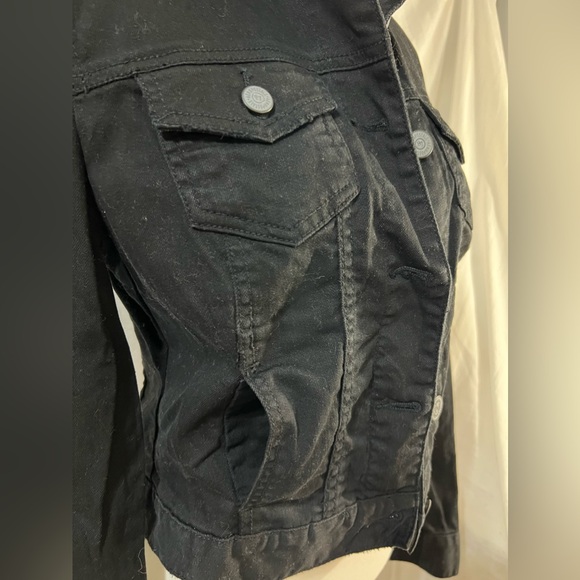 Aeropostale black soft versatile spring summer denim jacket - Picture 2 of 6